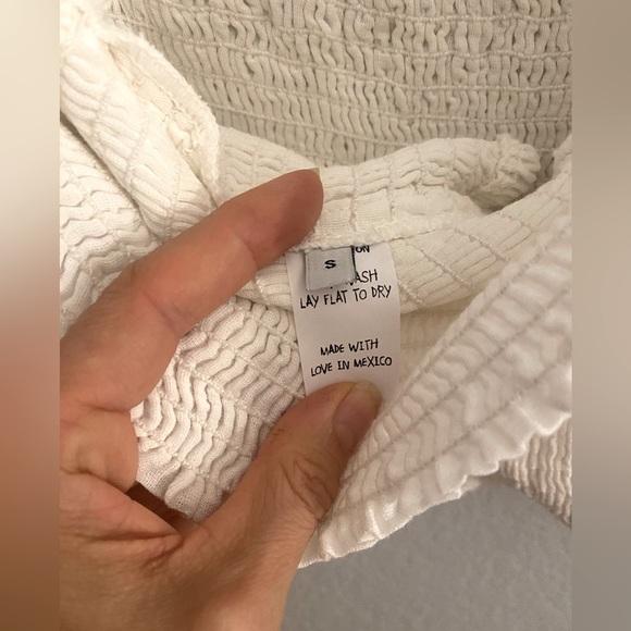 Jens Pirate booty, off the shoulder crop top, white, brand new, size small. - Picture 3 of 4